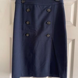 Banana Republic Navy Front Button Pencil Skirt (size 6)